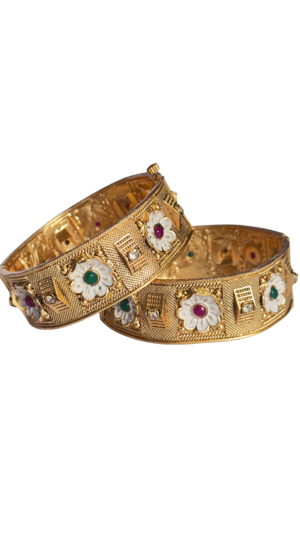 Premium Gold Coated Bangles (Adjustable Size)