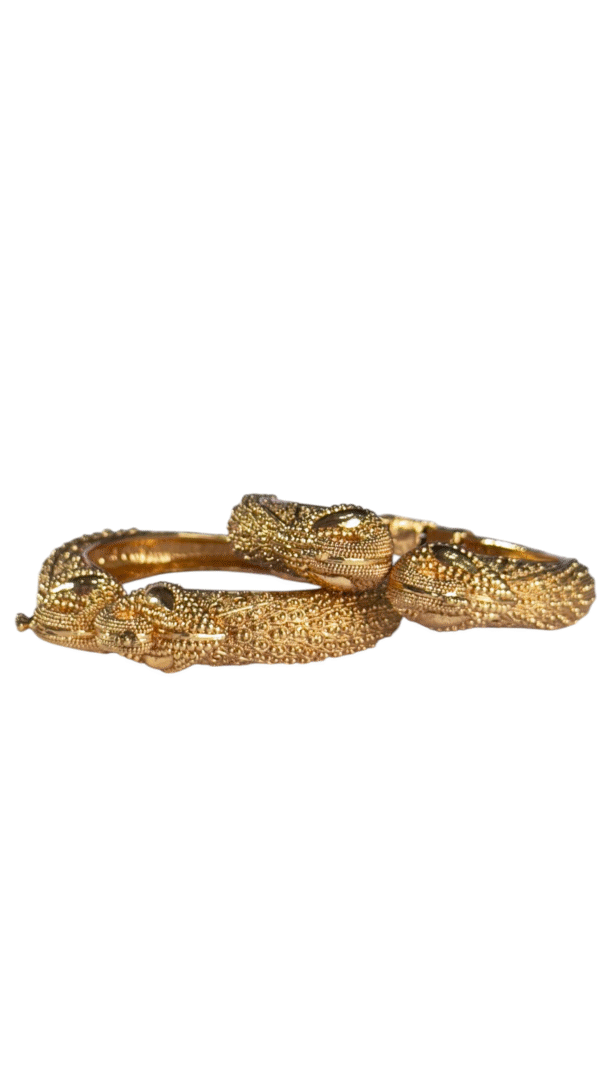 The Royal Peacock Kada Set  (Adjustable Size) - Image 3