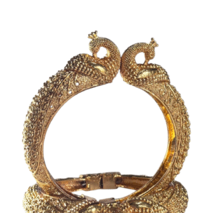 The Royal Peacock Kada Set  (Adjustable Size)