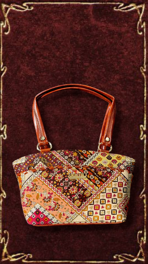 Multicolor Patchwork Print Handbag 👜
